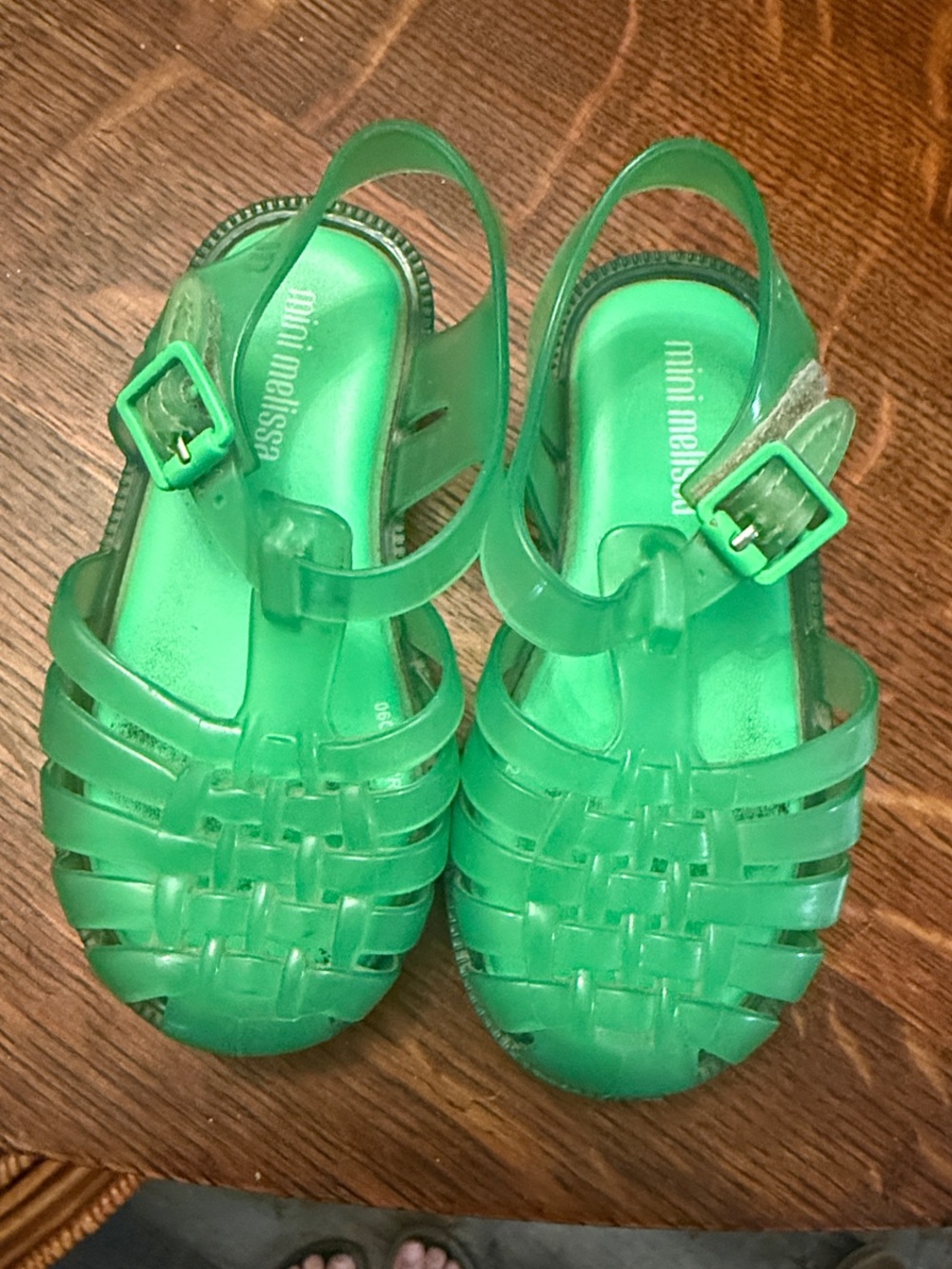Mini Melissa Girls Green Waterproof Jelly Sandals